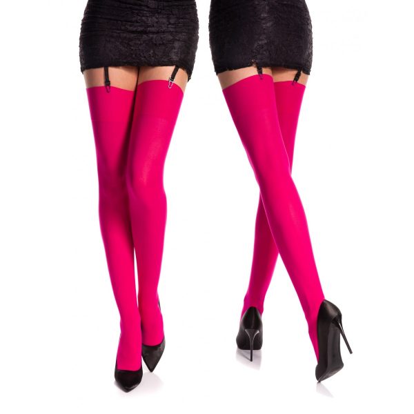 Jarretelkousen Rosa - Microfiber 40 Den-hot pink