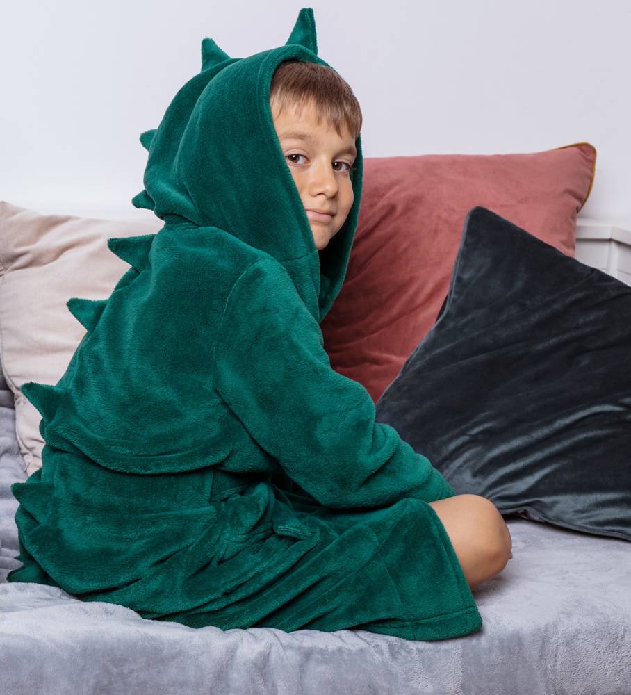 Kinderbadjas Gator – Fleece met kap