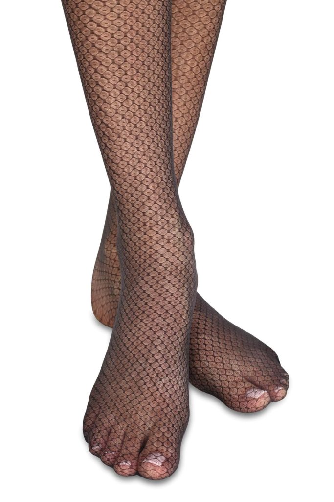 panty Rossi - zwarte panty Timless Look-“Visnetpanty en panty met stippenpatroon – Leggielegz collectie”