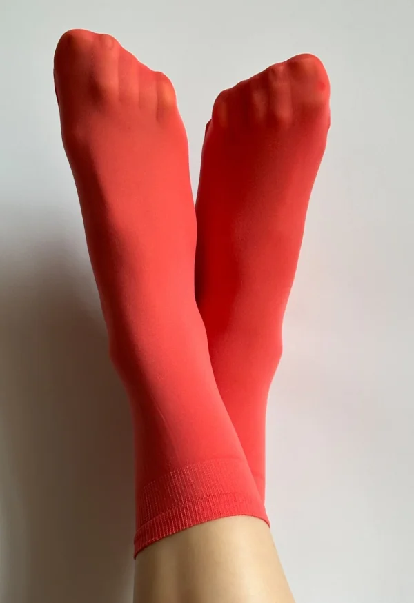 Katrin_40_den_sokken in_oranje - oranje enkelsokken