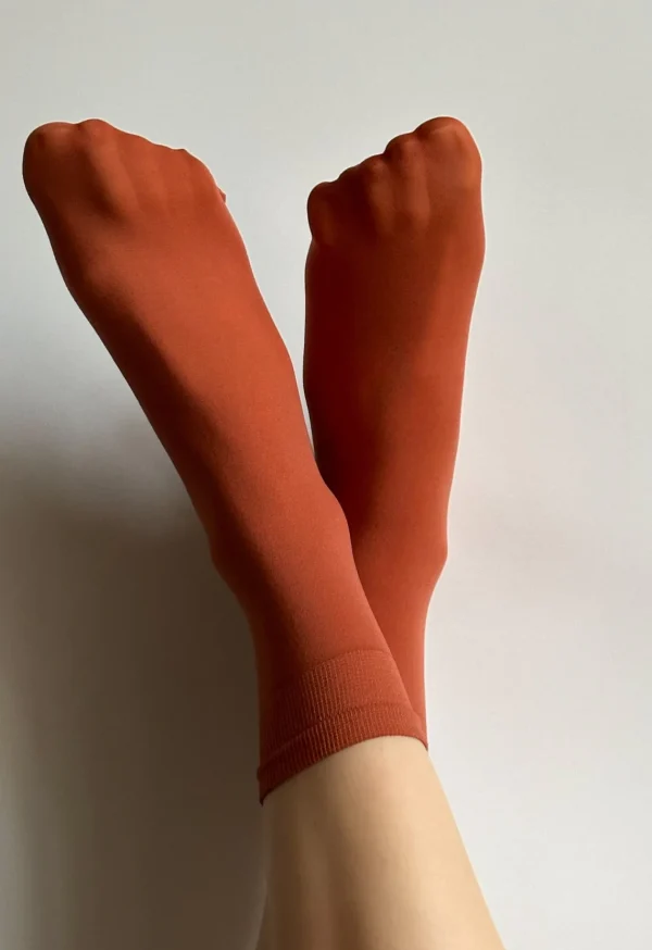 Katrin 40 den sokken -rode sokken - Sokken - steenRood