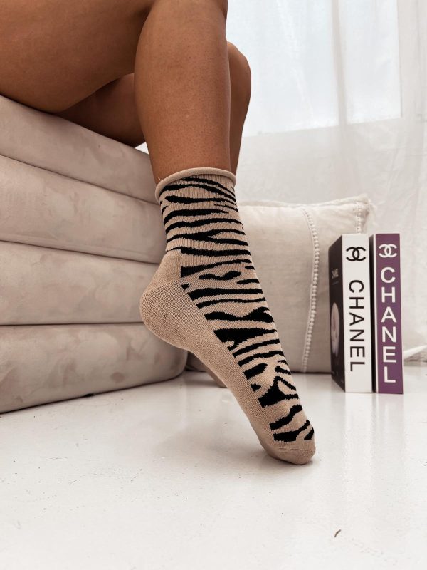 Badstof zebra terry sokken