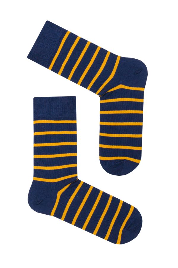 marine gestreepte sokken