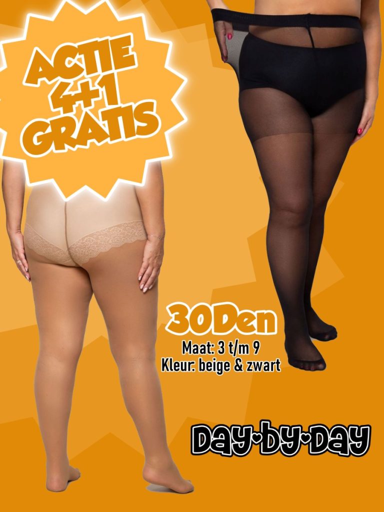 Day by Day 30 Panty -panty 30 den -panty 30 den -beige en zwart