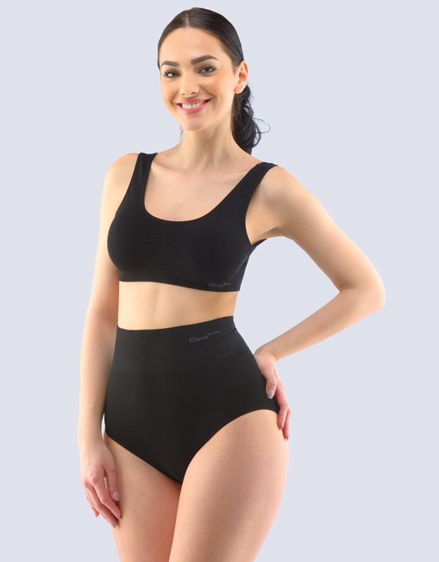 Bamboe slip hoge taille zwart