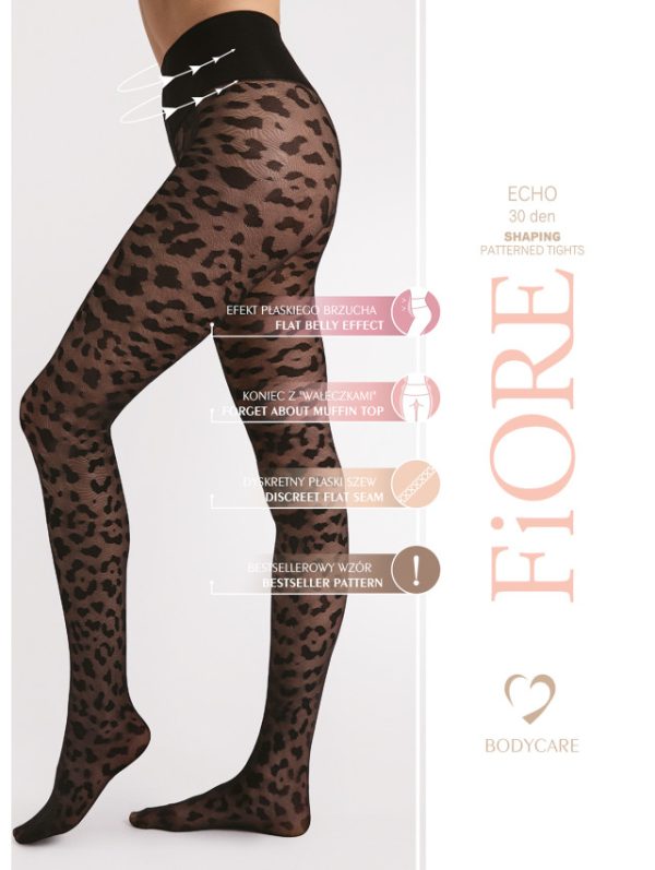 Panty Echo 30 den - Luipaardprint - Afbeelding 3