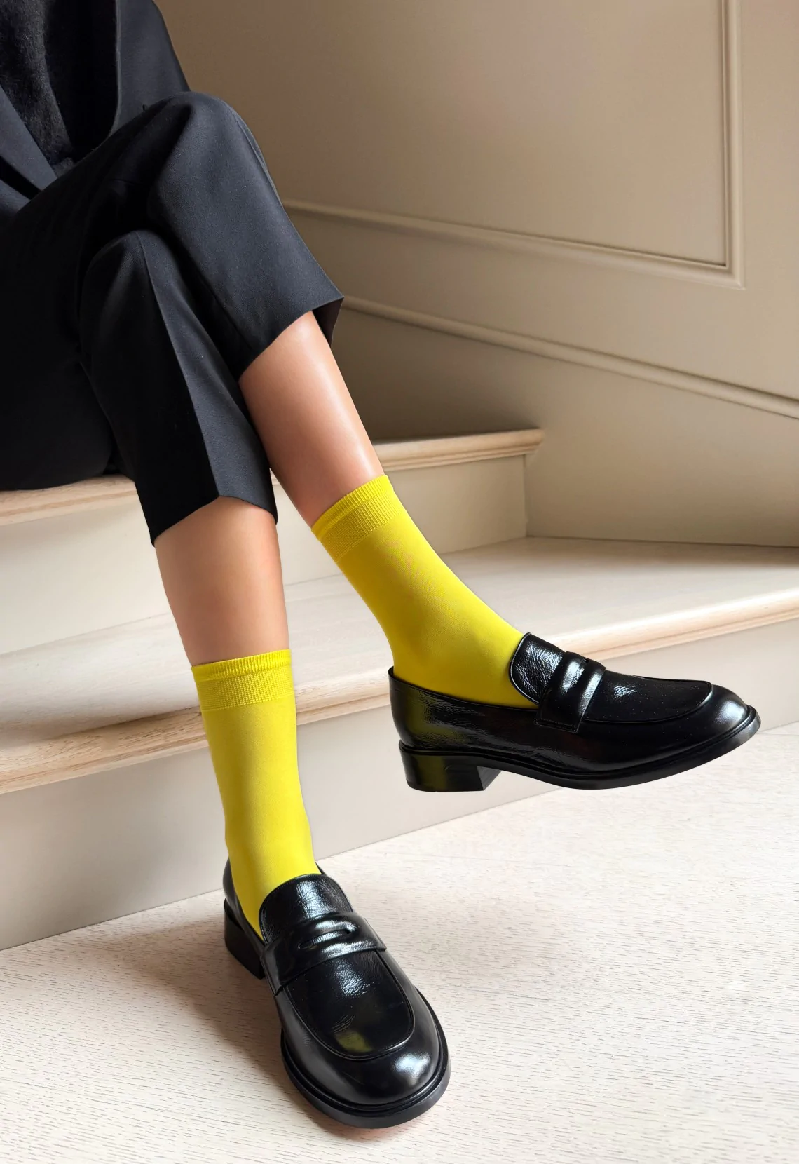 gele Katrin sokken-damessooken